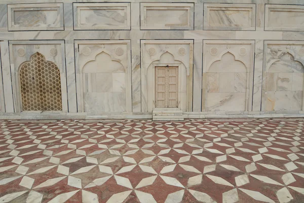 Arco de mármore decorativo Taj Mahal — Fotografia de Stock