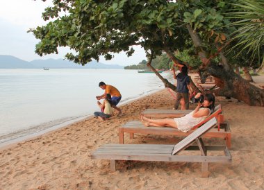 Sihanoukville güzel tropikal Sokha beach