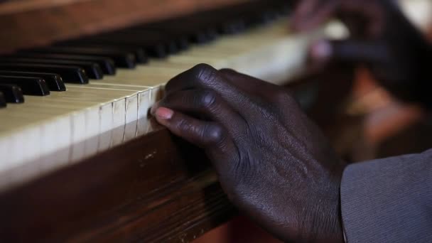 Ruce pianista hrající — Stock video