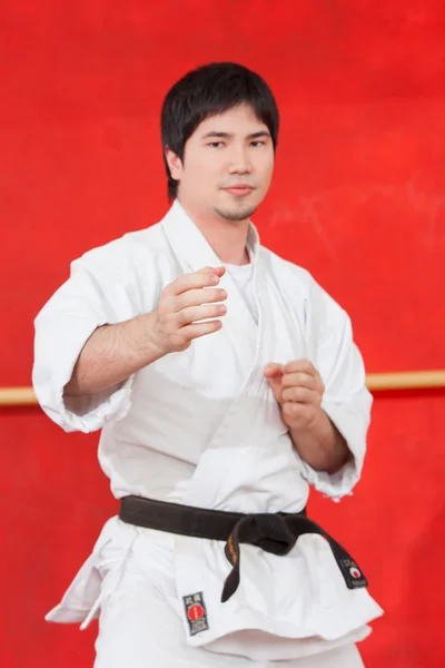 Pria berlatih karate — Stok Foto