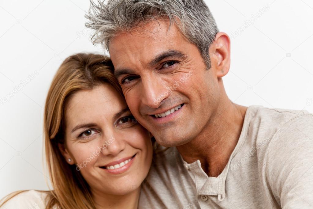Smiling mature couple