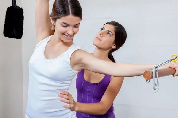 Woman stretching — Stock fotografie