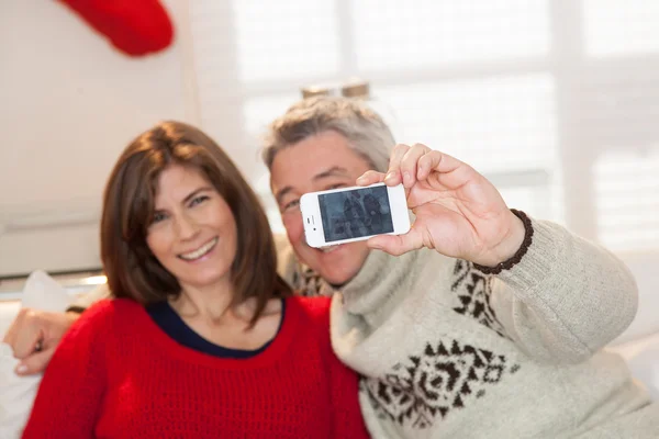 Couple making a selfie — Stock Photo, Image