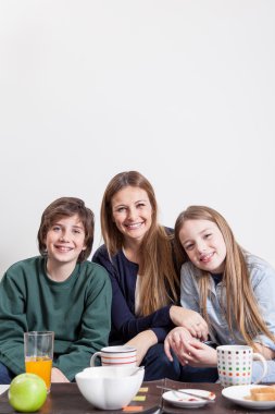 İyi vakit çocuklu kadın