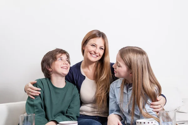 Woman having a good time with  children — Stock Photo, Image