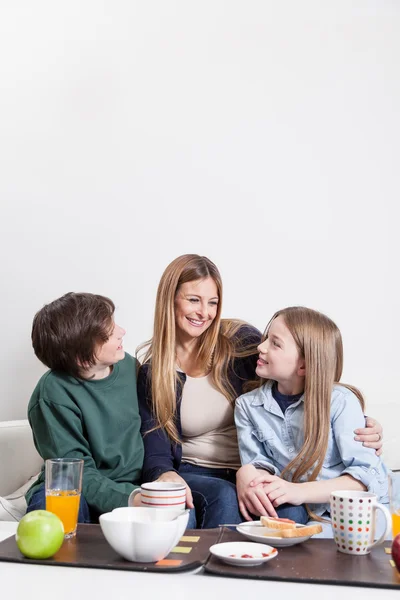 Family having the breakfast — Stock Photo, Image