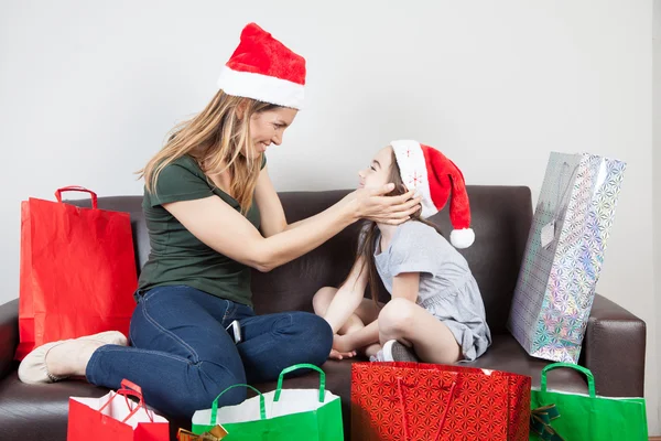 Mother and daughter celebrating — Stock Photo, Image