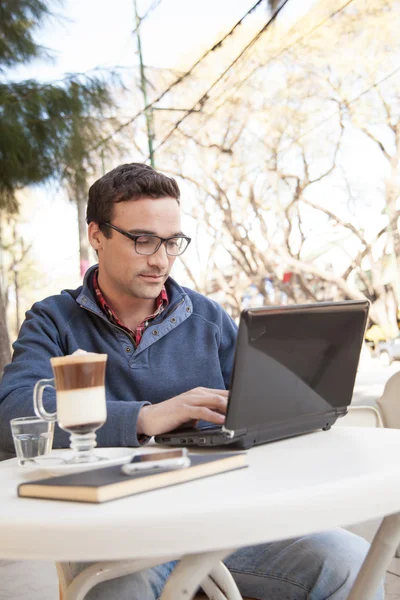 Man using the laptop Royalty Free Stock Images