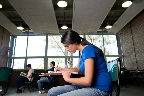Student studying in classroom — Stock Photo, Image