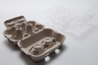 Çöp. Yumurta konteynerler