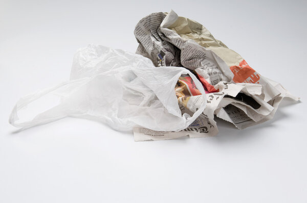 Recycle paper and plastic bag