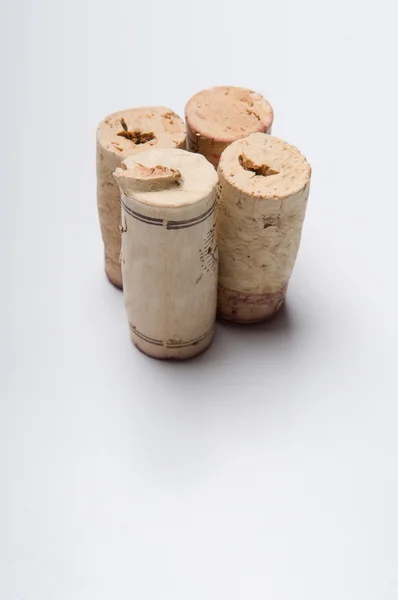 Cztery wine korki — Zdjęcie stockowe