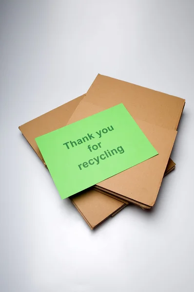 Dank u tekst recycling fo — Stockfoto