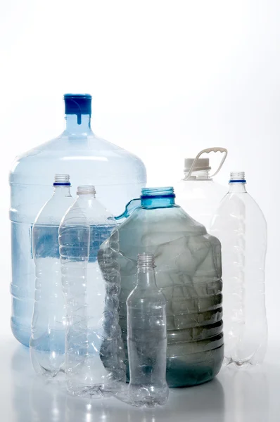 Plastic flessen van water — Stockfoto