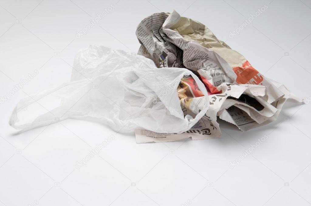 Recycle paper and plastic bag