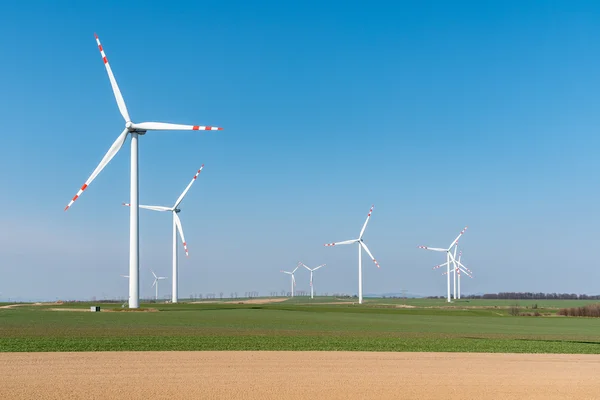 Molinos de viento en el campo — Foto de Stock