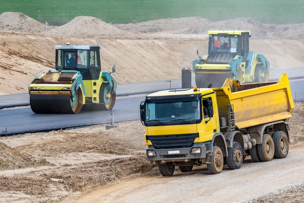 Nieuwe aanleg van wegen — Stockfoto