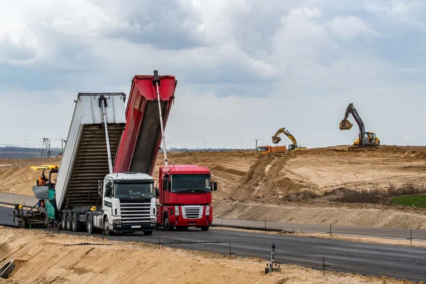 Nieuwe aanleg van wegen — Stockfoto