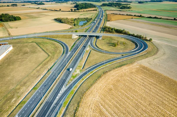 Long modern highway — Stock Photo, Image