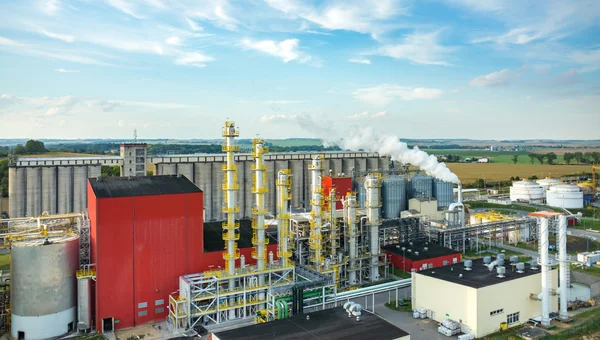 Biofuel factory aerial view — Stock Image Biofuel factory aerial view Royalty Free Stock Images