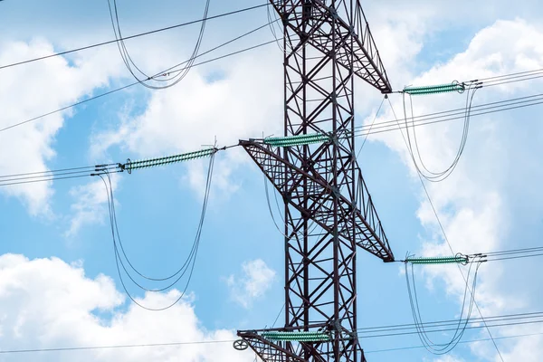 Modern high powerlines — Stock Photo, Image