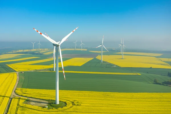 Molinos de viento en el campo — Foto de Stock