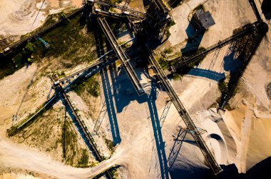 Kum madeni havadan görünümü