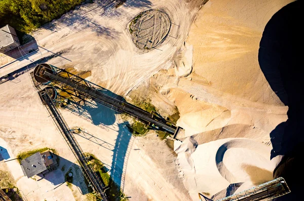 Mine de sable vue aérienne — Photo