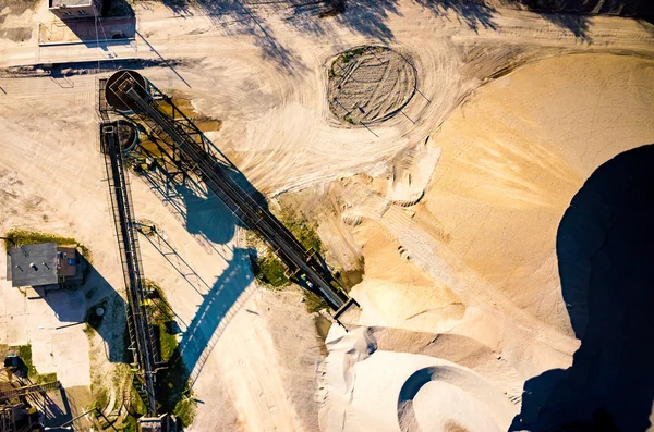 Mine de sable vue aérienne — Photo