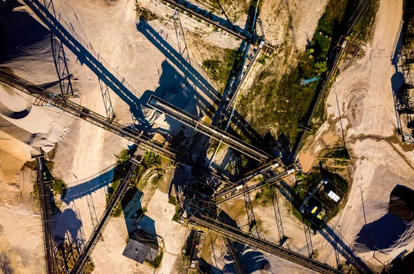 Mine de sable vue aérienne — Photo