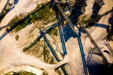 Kum madeni havadan görünümü