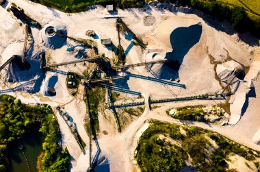 Kum madeni havadan görünümü