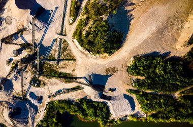 Kum madeni havadan görünümü