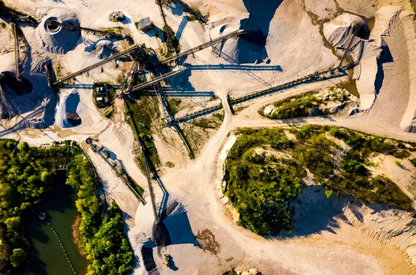 stock image Sand mine aerial view