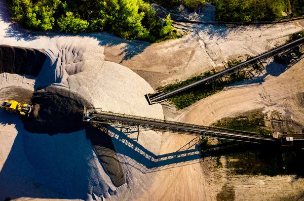 Sand mine aerial view