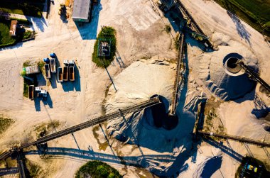 Kum madeni havadan görünümü