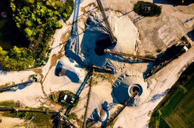 Kum madeni havadan görünümü
