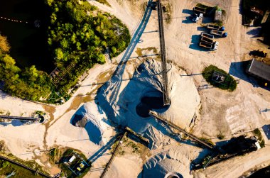 Kum madeni havadan görünümü