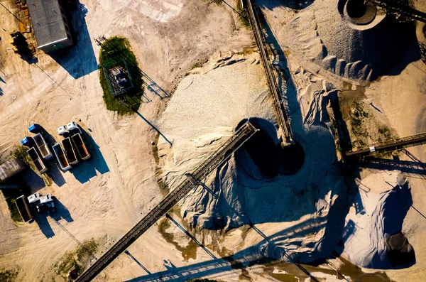 Sand mine aerial view