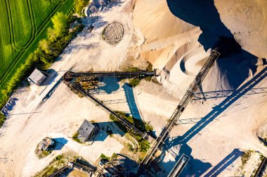 Kum madeni havadan görünümü