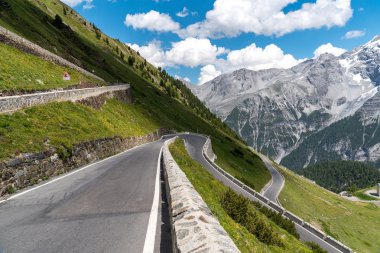  Mountains Alps Passo Stelvio clipart