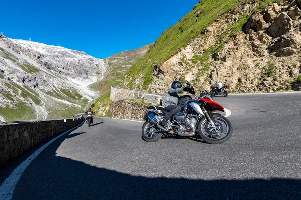 Motorbike on Passo Stelvio — Stock Photo, Image