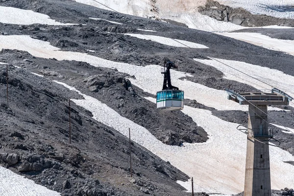 Skistation in de hoge Alpen — Stockfoto