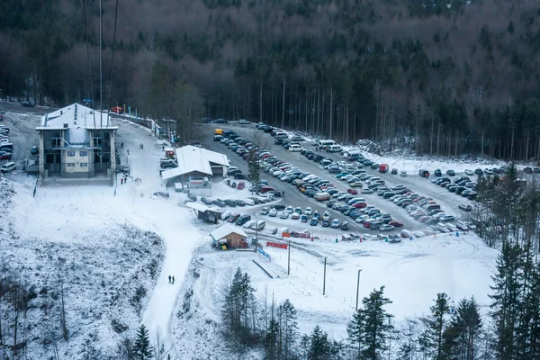 Stacja narciarska zima — Zdjęcie stockowe