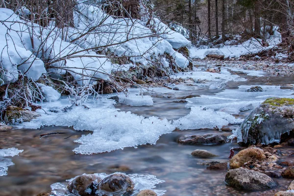 Bevroren stream — Stockfoto