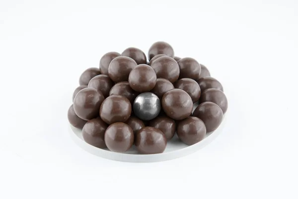Chocolate drops METAL — Stock Photo, Image