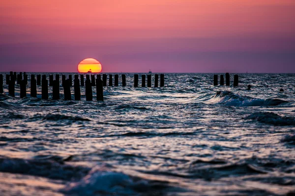 Tramonto sul mare — Foto Stock