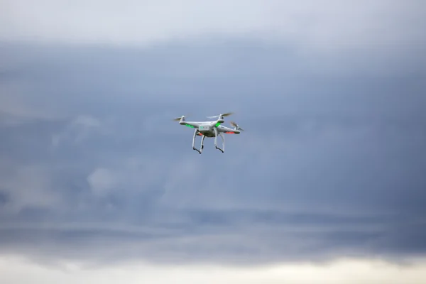 Dron flying in bad weather — Stock Photo, Image