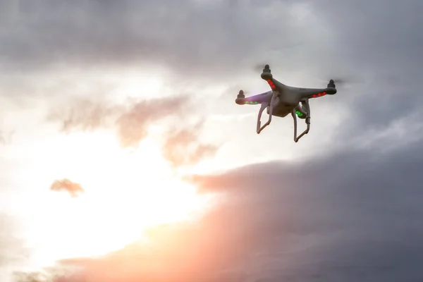 Dron watching the sunset — Stock Photo, Image