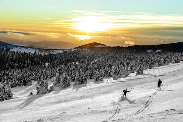 Puesta de sol invierno — Foto de Stock